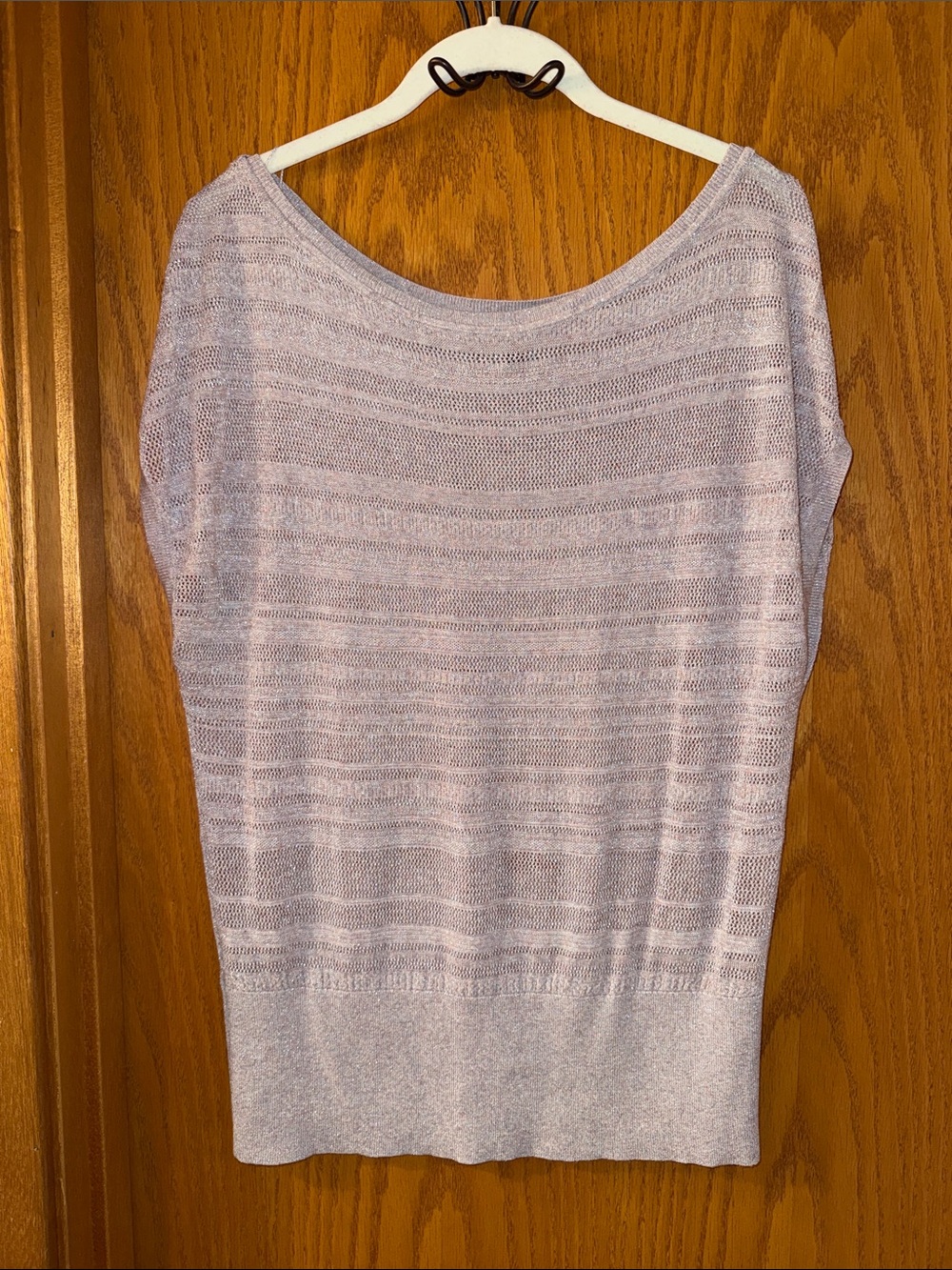 White House Black Market Subtle Shimmer Off-Shoulder Sweater